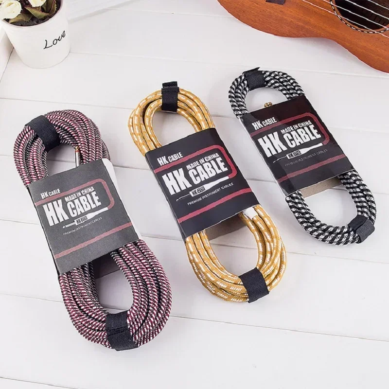 3 Meter Electric Guitar Cable Wire Cord No Noise Shielded Bass Cable for Guitar Amplifier Accessories Musical Instruments