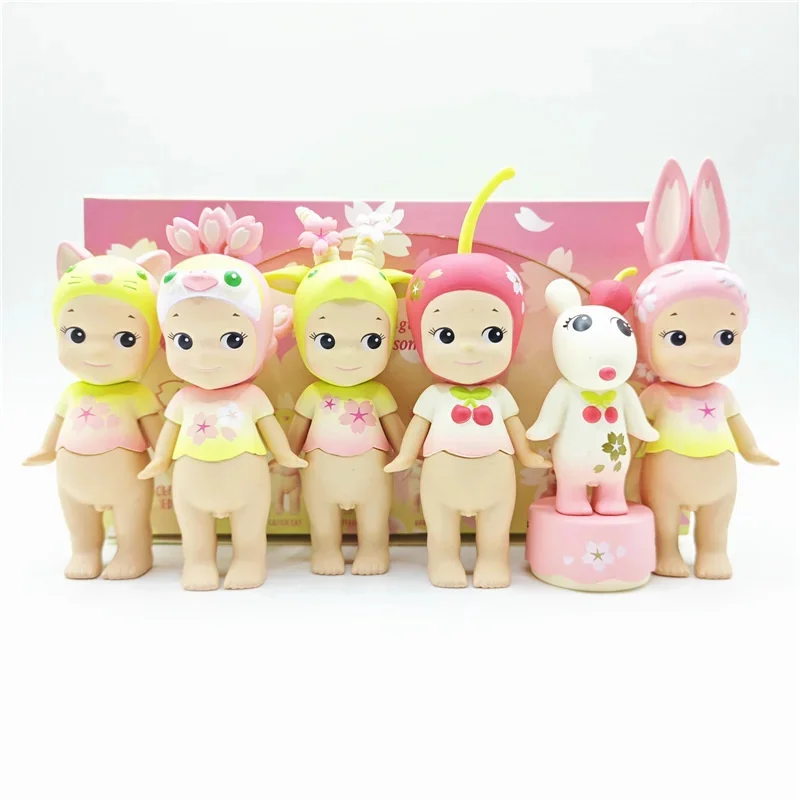 New Cute Sonny Angels Cherry Blossom Series Blind Box Cute Doll Decoration Collect Model Mini Figure Cure Doll Lucky Mascot Gift