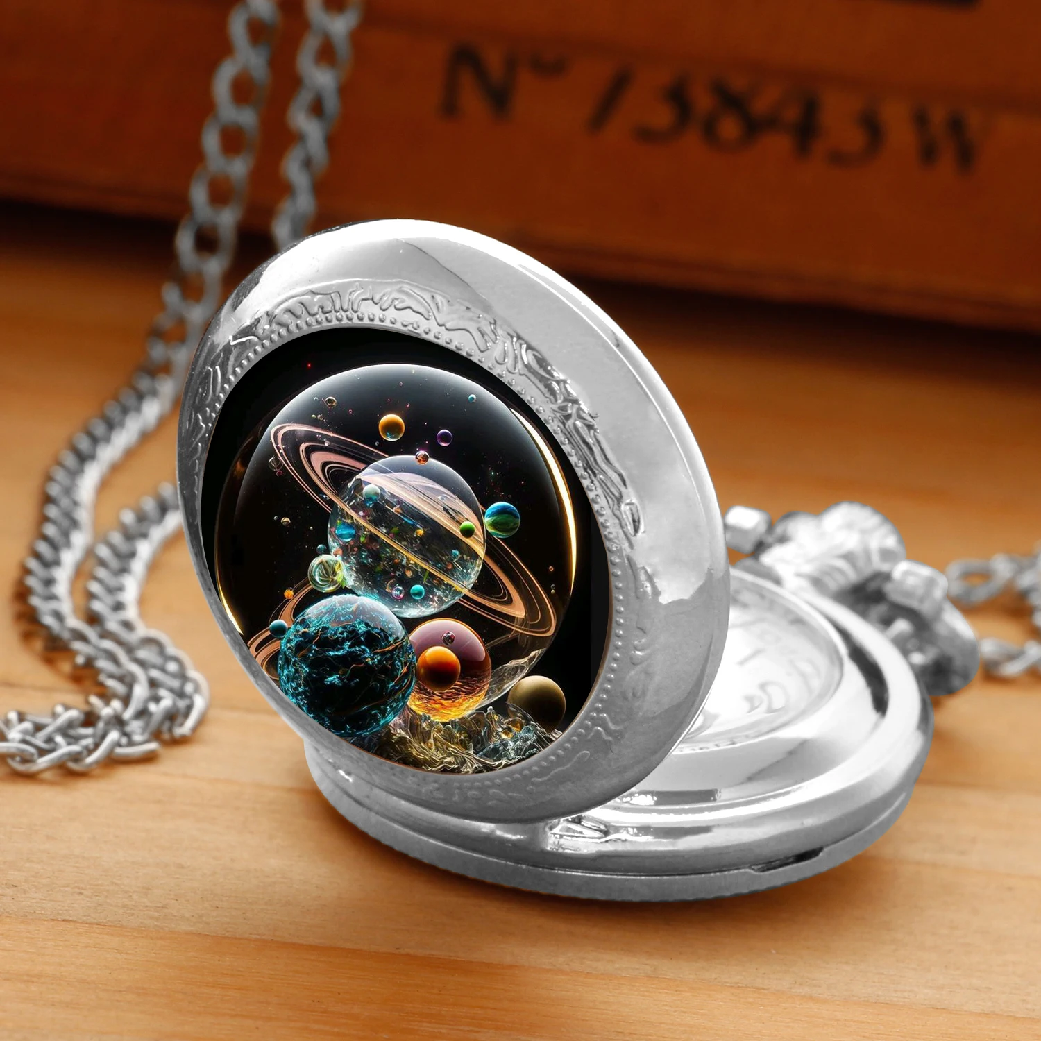 A must-have for interstellar travel! Planet-themed quartz pocket watches are a stylish companion for exploring the universe