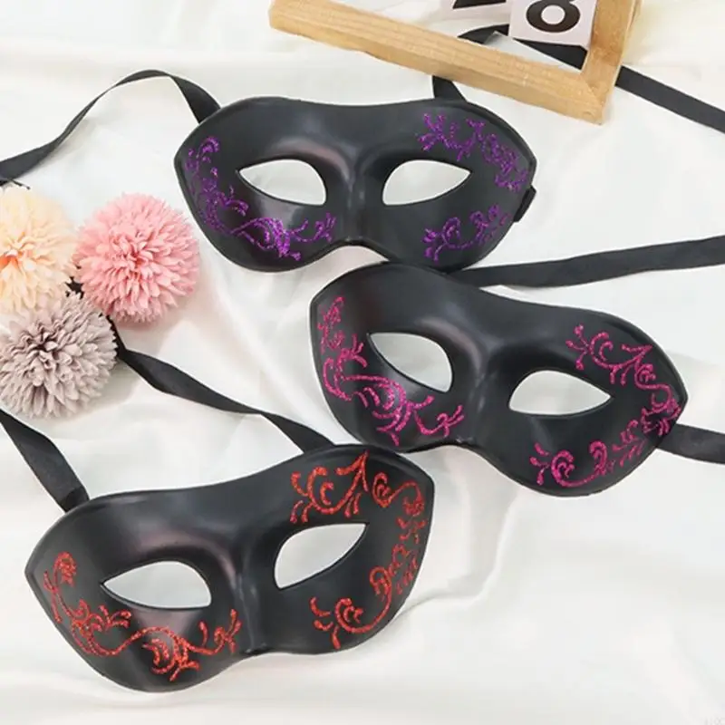 2025新しい装飾カーニバルハーフマスクペイントディテールダンスに適した軽量人間工学的形状写真小道具