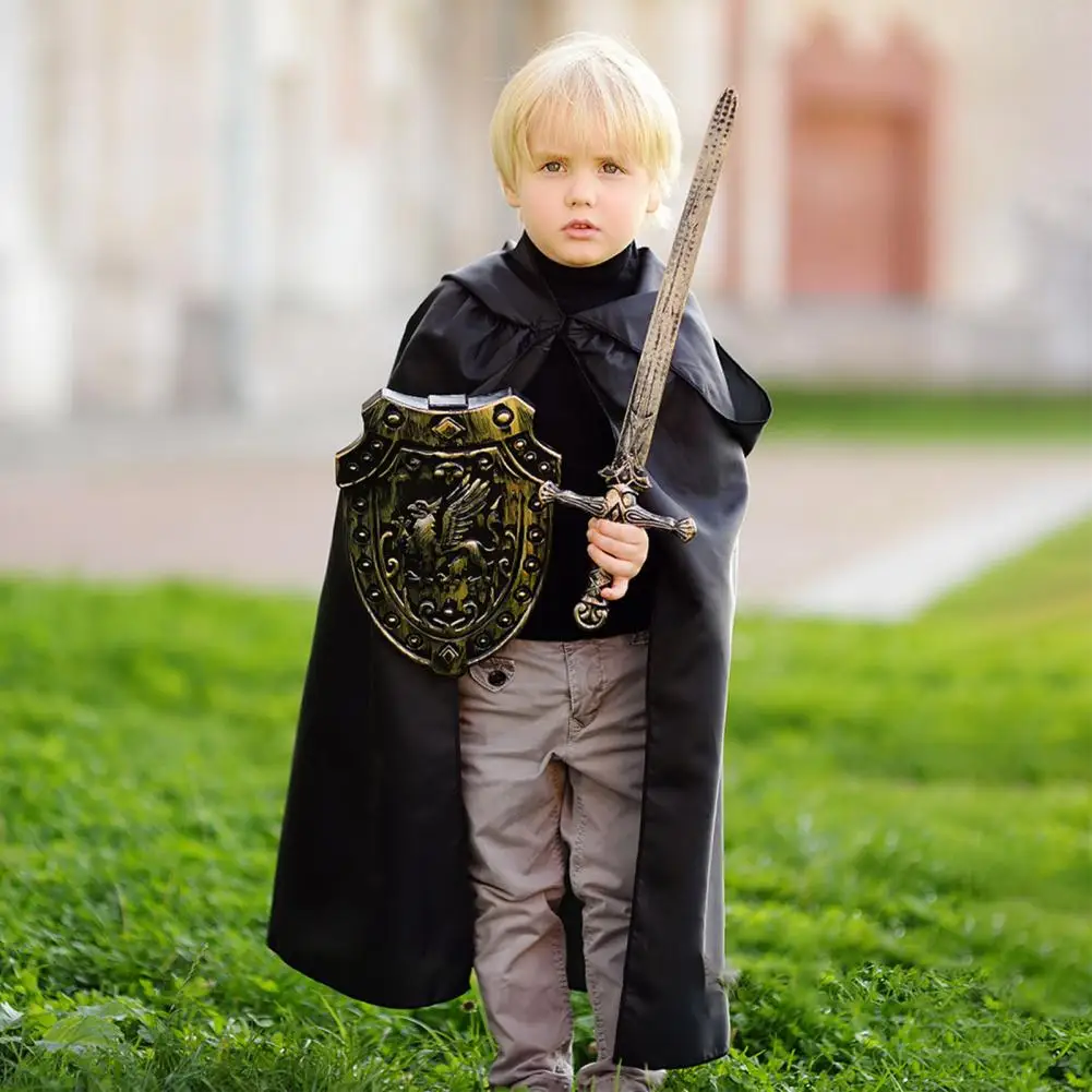 عباءة تنكرية ناعمة للجنسين بقلنسوة رداء أسود ساحرة طويلة كيب أزياء تنكرية دعامة أداء الحفلات لوازم تزيين العطلة