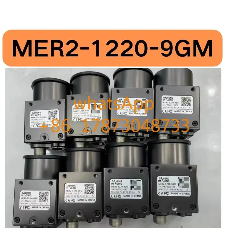 Câmera industrial MER2-1220-9GM de segunda mão testada OK com função intacta