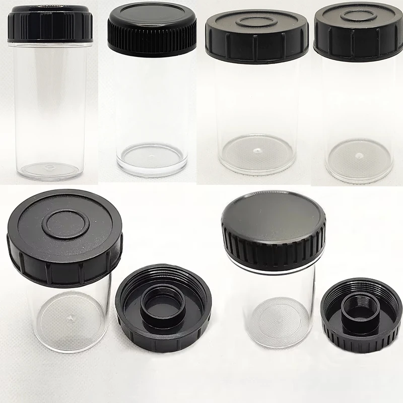 

2pcs Microscope Objective Lens Protection Box RMS / M25 /M26 / M27 / M32 /M35 Thread Plastic Dust Proof Storage Box