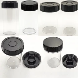 2pcs Microscope Objective Lens Protection Box RMS / M25 /M26 / M27 / M32 /M35 Thread Plastic Dust Proof Storage Box