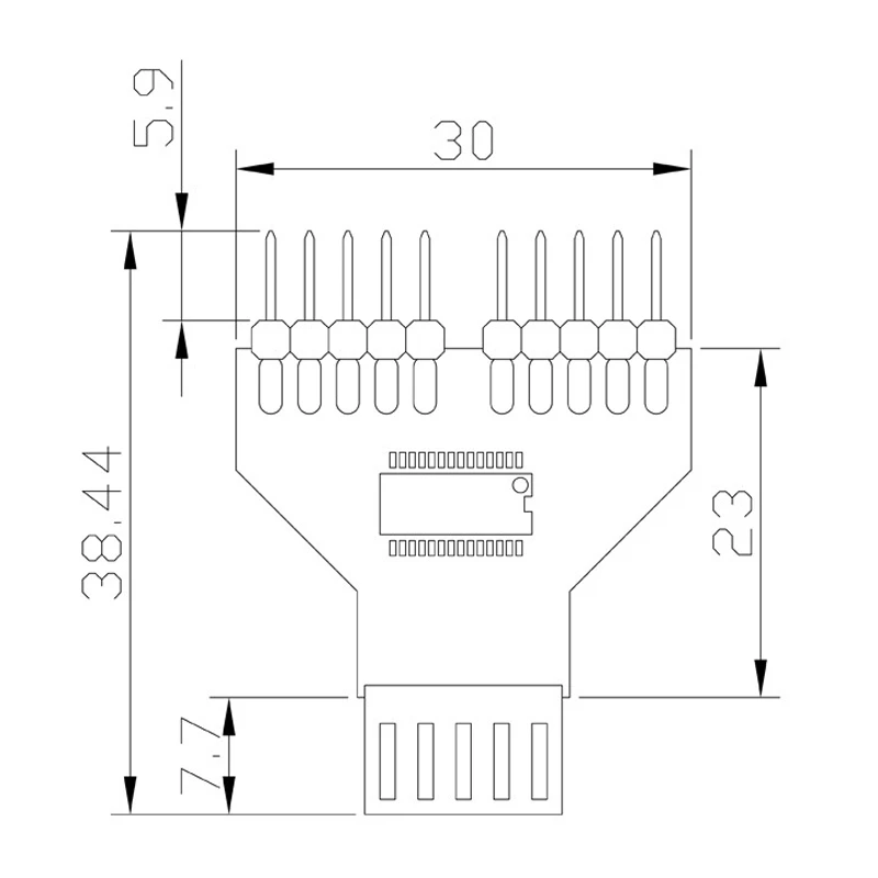 การ์ดขยายเมนบอร์ด USB2.0การ์ด5ชิ้น9PIN กับโคมไฟ RGB ระบายความร้อนด้วยน้ำ9-pin แบบคู่พร้อมการวัดความเร็วพัดลม9-pin