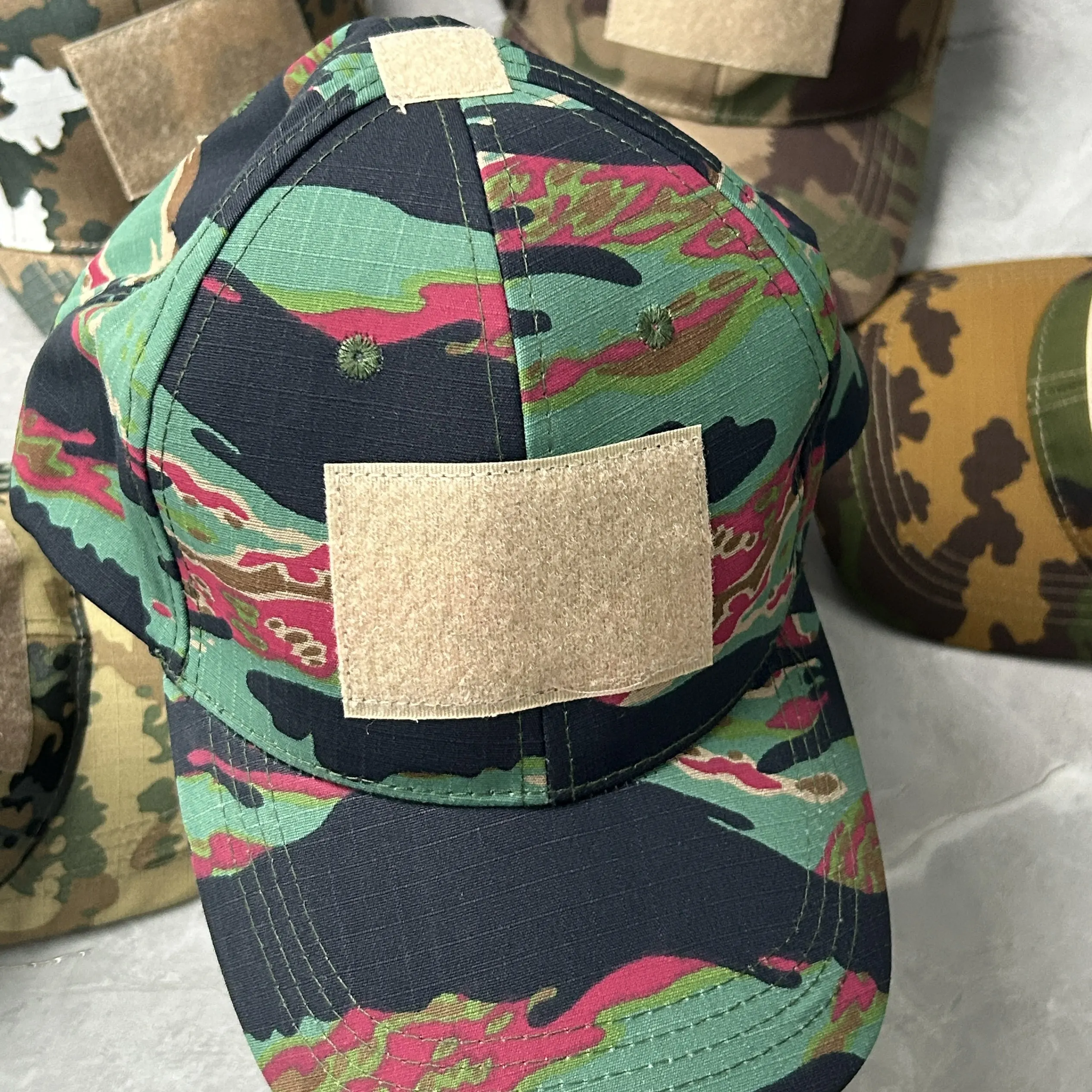 Image of TAZ16 Miami Tiger Stripe Austria Camouflage Taktische Baseballkappe SS-LETO Red Dawn NFP Green Camo Sonnenschutz-Anglerhut