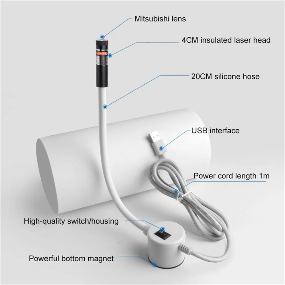 Red/Green Infrared Laser Light USB Operated Sewing Cutting Position Lamp Portable Light Cross/Line/Dot for Factory,Working