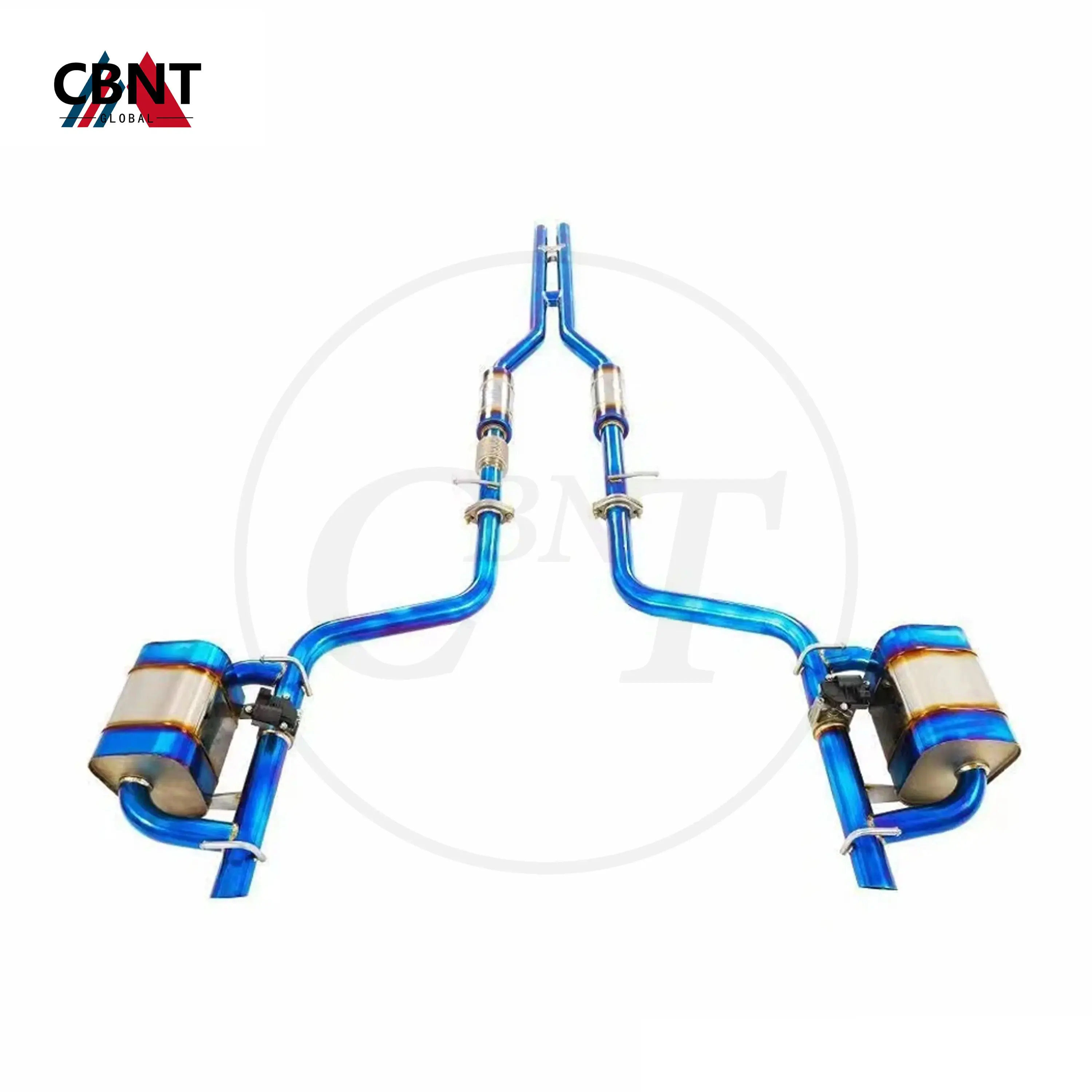 CBNT for Dodge Challenger 3.6L Exhaust System Performance Valved Catback TC4 Titanium Alloy Exhaust-pipe with Valve Muffler