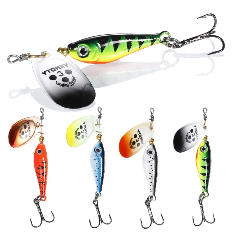 1 Stück 9cm 20g Rotierender Metall-Spinner Angelköder mit Pailletten, Künstlicher Harter Köder für Karpfen, Barsch, Hecht, mit Dreifachhaken