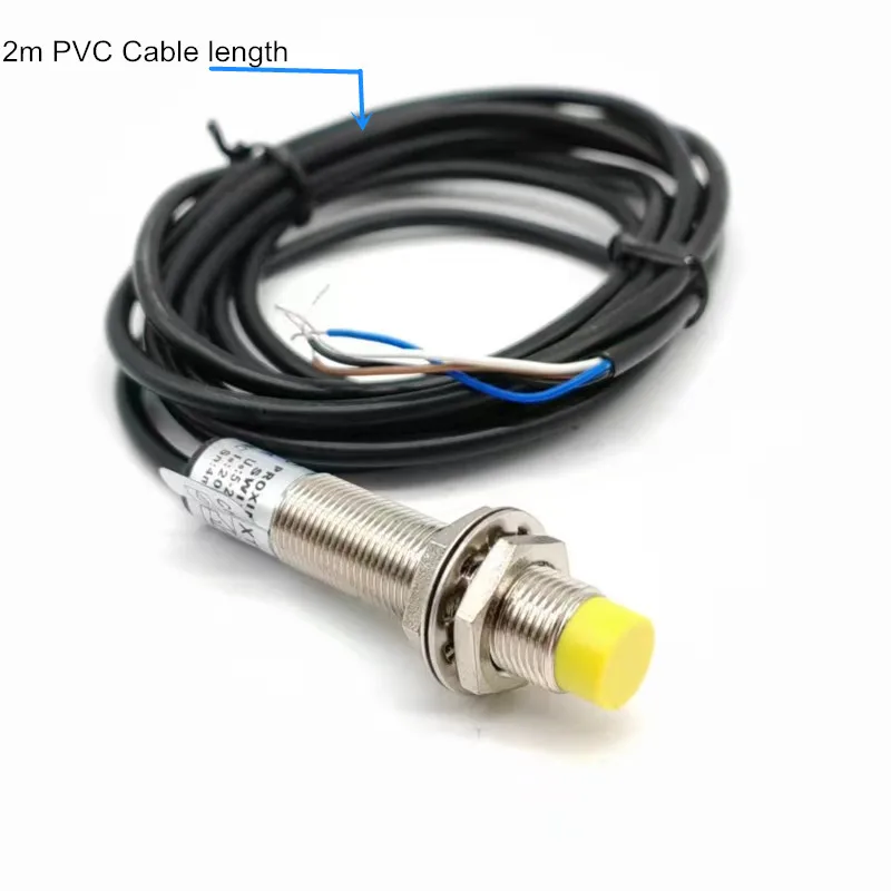 CHUX M12 NPN Non-Flush Type Inductive Proximity Sensor Switch DC 24V 4mm Detect Distance NO/NC Motion Sensors