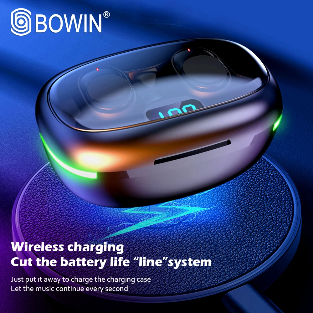 BOWIN Y70 TWS Earpiece wireless Bluetooth Earphone 5.3 Wireless Headset IPX8 Waterproof Earbuds with Mic for xiaomi iphone