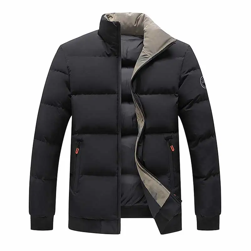 

High Quality Parkas Autumn Winter Men Plush Thick Warm Parka For Men Largo Size Windproof Jacket Men Fashion Casual Coat Male