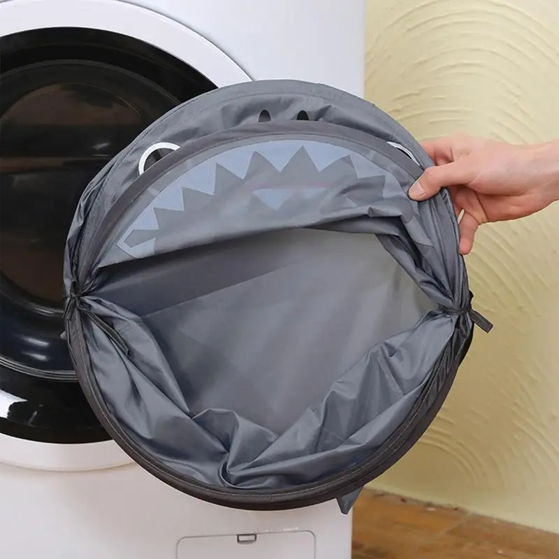 Plush Doll Storage Bucket Shark Design Lare Box Chest Storage With Lid Plushies Boxes Container Bins For Toys Corner Organizer