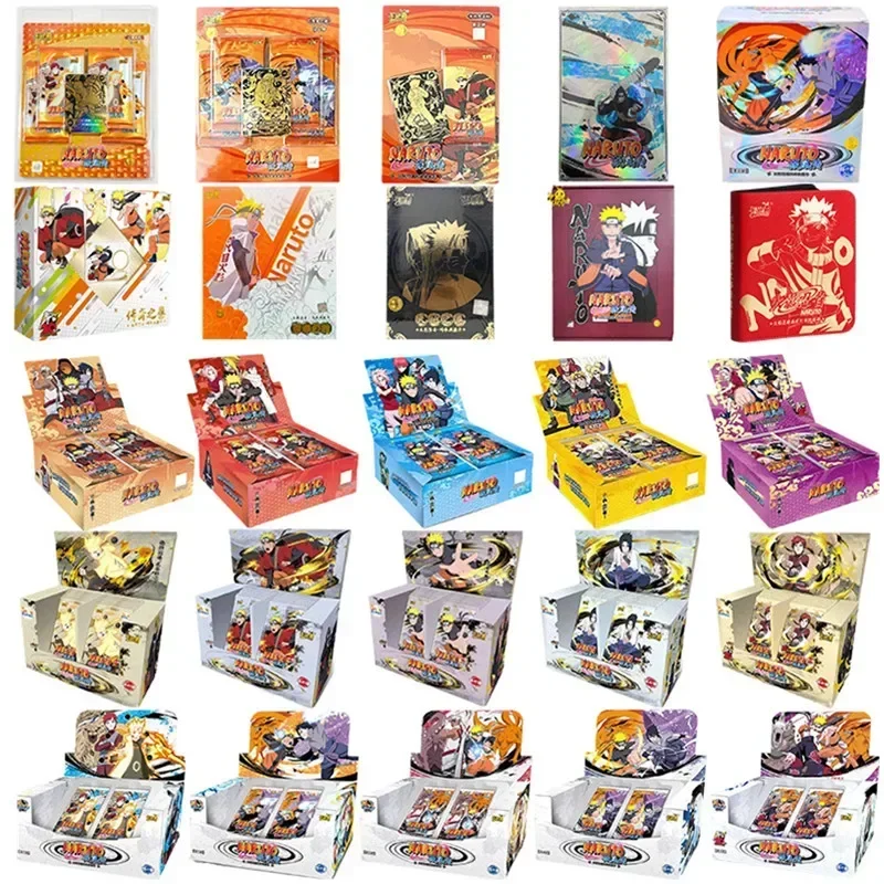 KAYOU Genuine Naruto Cards Box Anime Figure Card Booster Pack Sasuke Collection Flash Card Toy Birthday Christmas Gift for Kids