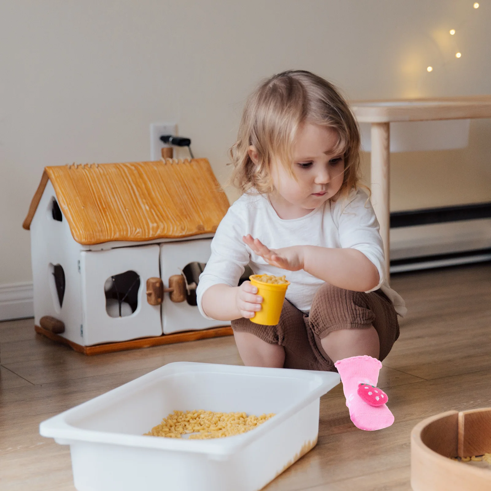 

Baby Non Slip Skid Proof Socks Combed Cotton Lightweight Durable for Boys Girls 0-9 Months Warm Autumn Winter Floor Socks