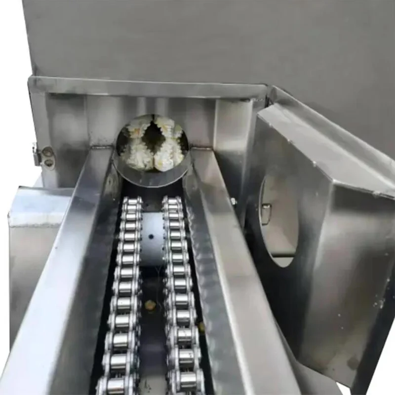 新鮮なスイートコーンの穂軸除去機、皮むき機、脱穀機