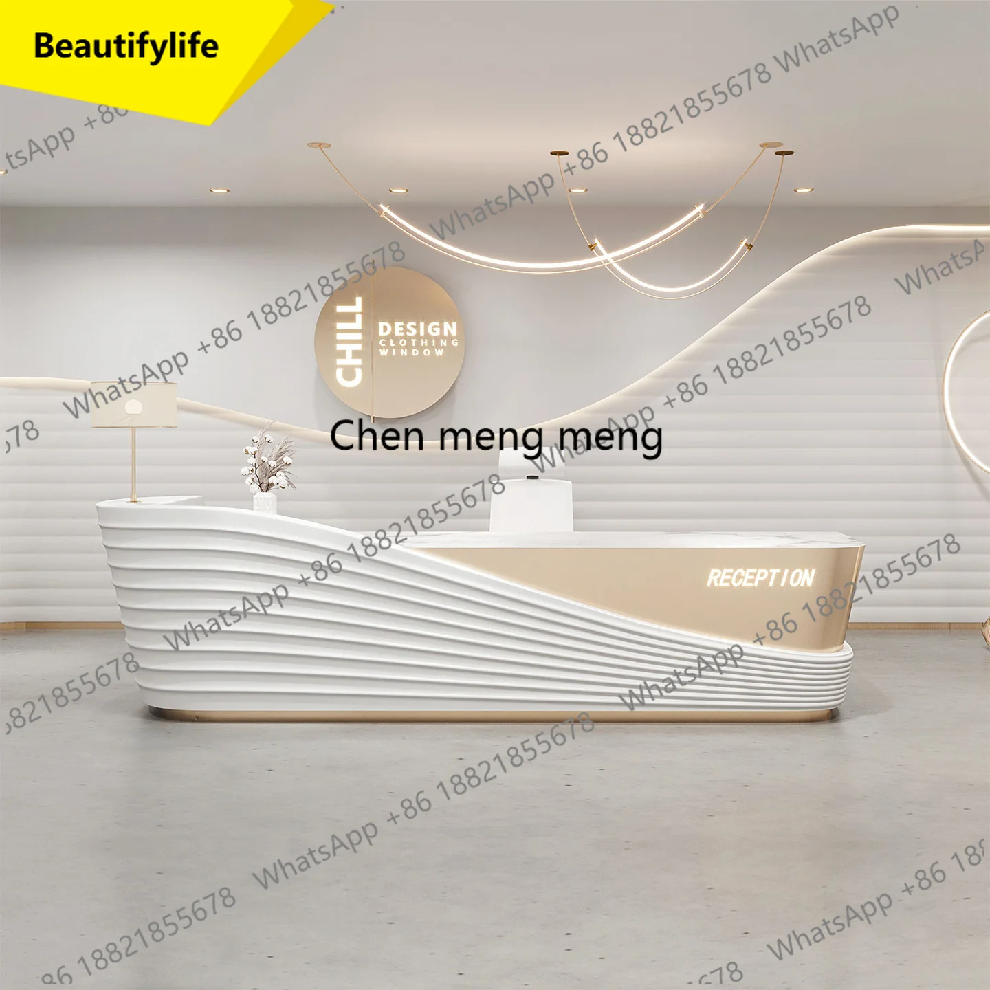 

A57 Company front desk hotel lobby reception desk foot bath health club bar beauty salon checkout page table