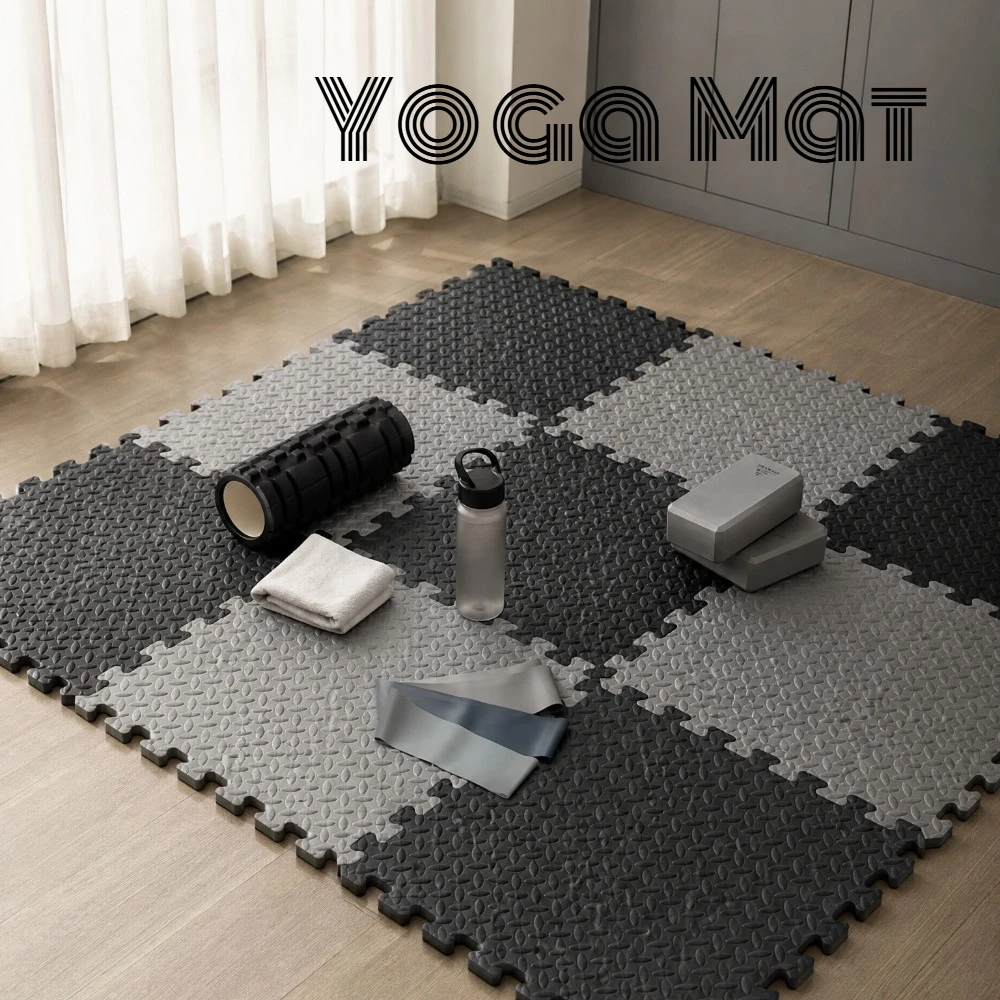 8/16 Piezas de Tapetes de Gimnasio de EVA Resistentes a Impactos, Tapetes de Ejercicio de 30x30x1CM, Baldosas de Tapete de Gimnasio Multiusos para el Hogar, Tapetes de Rompecabezas para Gimnasio y Garaje