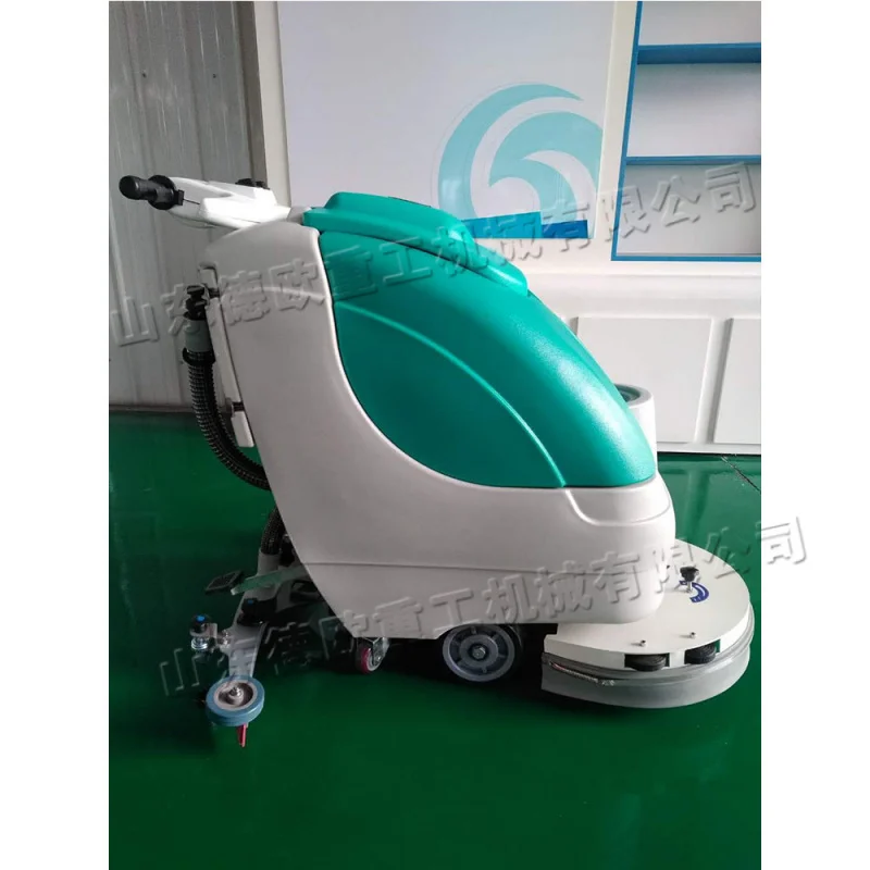 

Hand-Push Semi-Automatic Floor Washer, Marble Floor Scrubbing Tool, Workshop Industrial Floor Cleaning Equipment