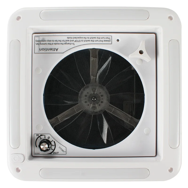 TYTXRV CE معتمد 280 مم 11 بوصة فتحة سقف RV مع ضوء LED تحكم يدوي منخفض الضوضاء 3 سرعات مروحة عادم قافلة قابلة للتعديل