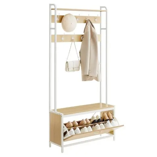 VASAGLE coat rack wardrobe, with bench seat, 30x85x180 cm