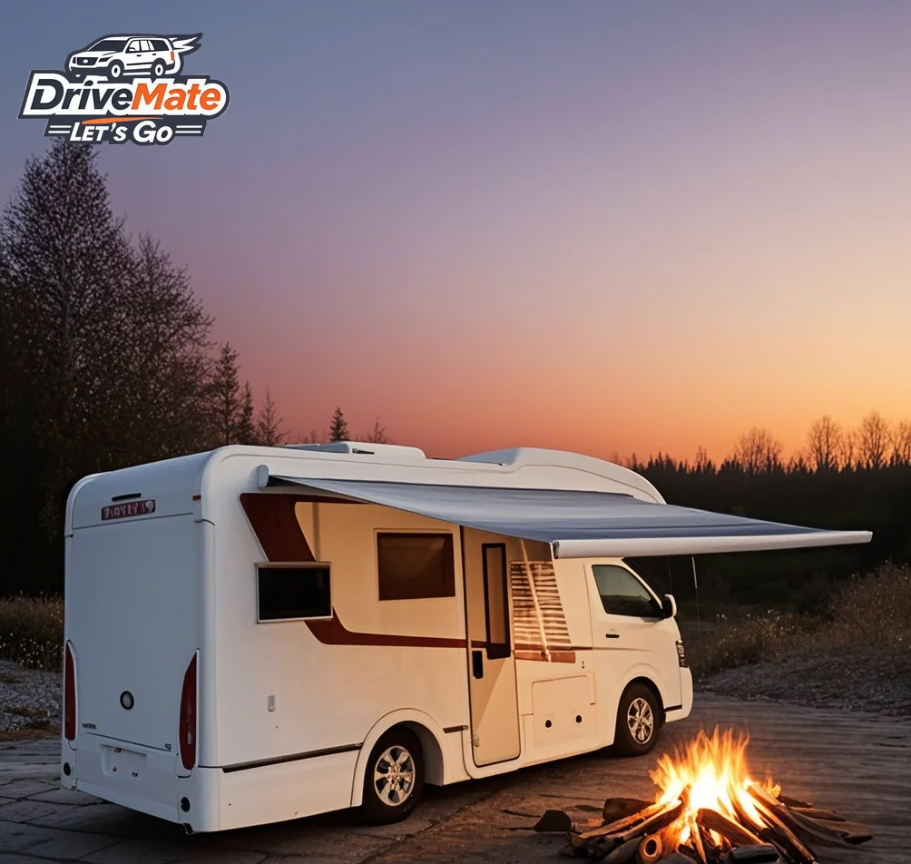 

Outdoor Camping Sunshade Car Retract Awning Camper Awning Van Motorhome Sunshade Canopy Weatherproof