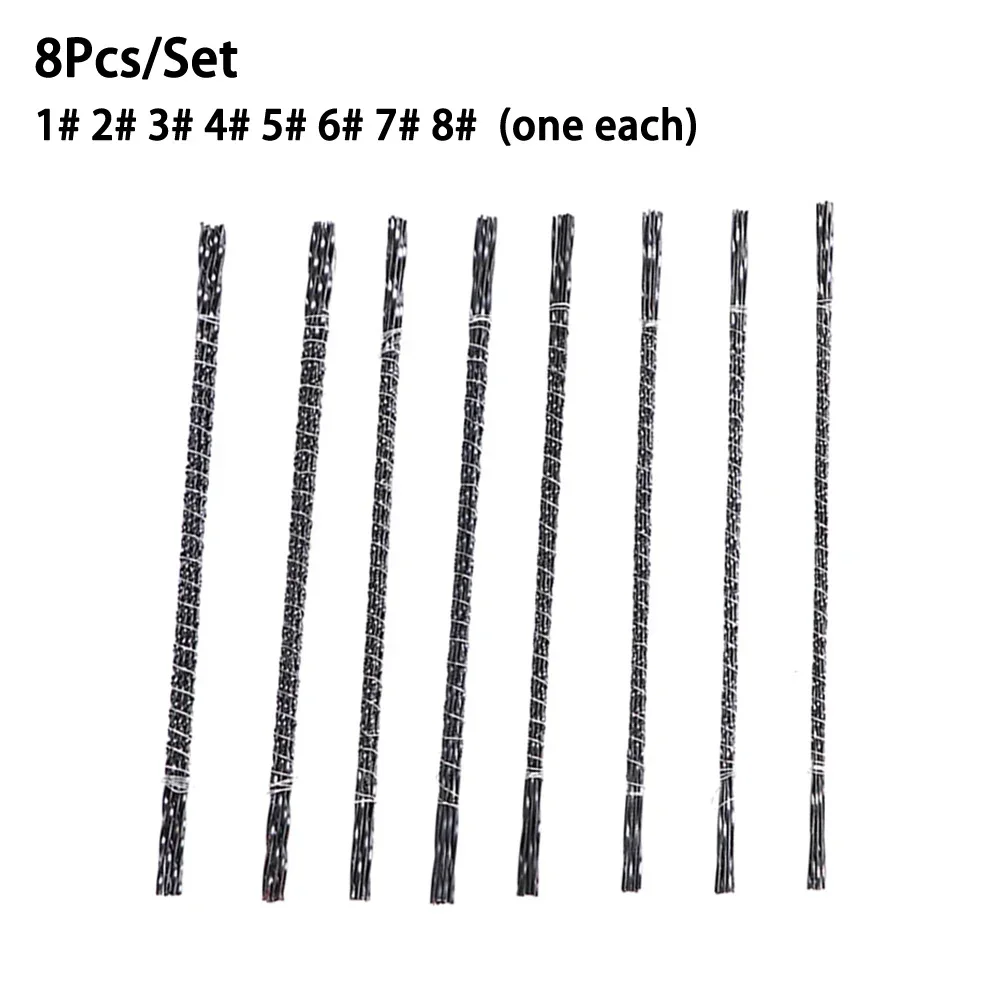 Juego de cortador de hojas de sierra de alambre de diamante efectivo, hojas de sierra de calar de corte de madera y Metal de 8 piezas para cortes