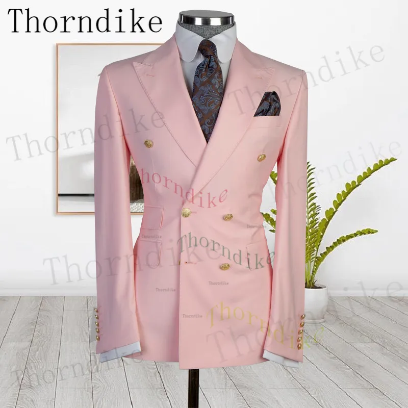 

Thorndike New Classic Solid Color Blazer Suit Men France Version Suit Jacket Casual Slim Fit Masculina Men Clothing