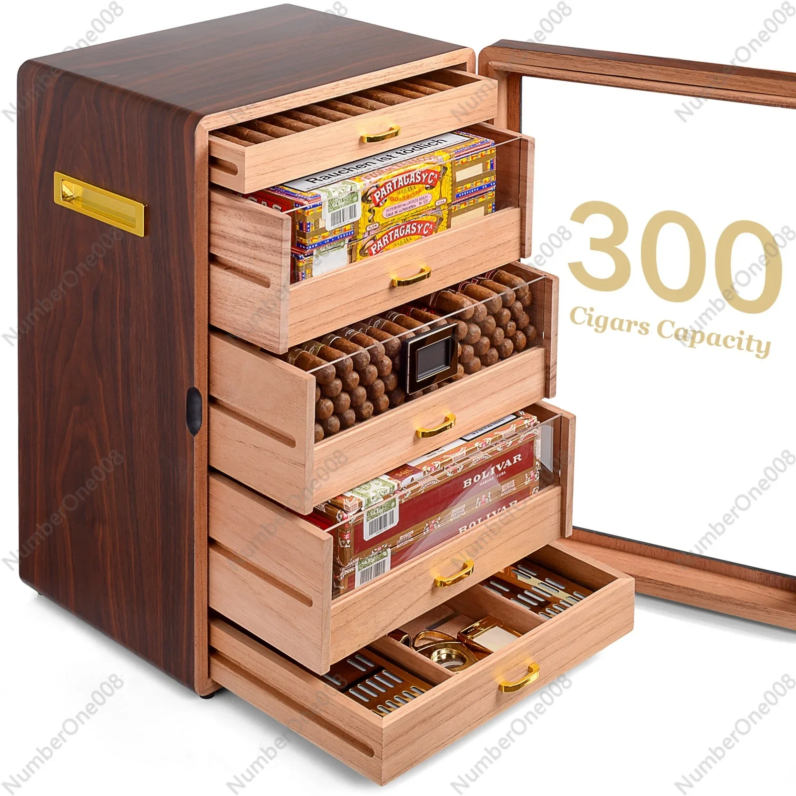 Marvero, Humidor, Humidor, Cedar Box, Large Capacity Cigar Cabinet, Cigar Set