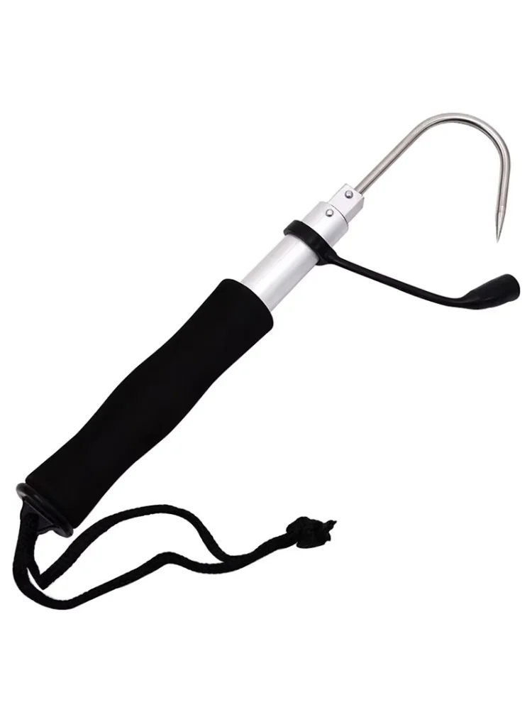 Telescopic Retractable Fish Gaff Stainless Ice Sea Fishing Spear Hook Tackle