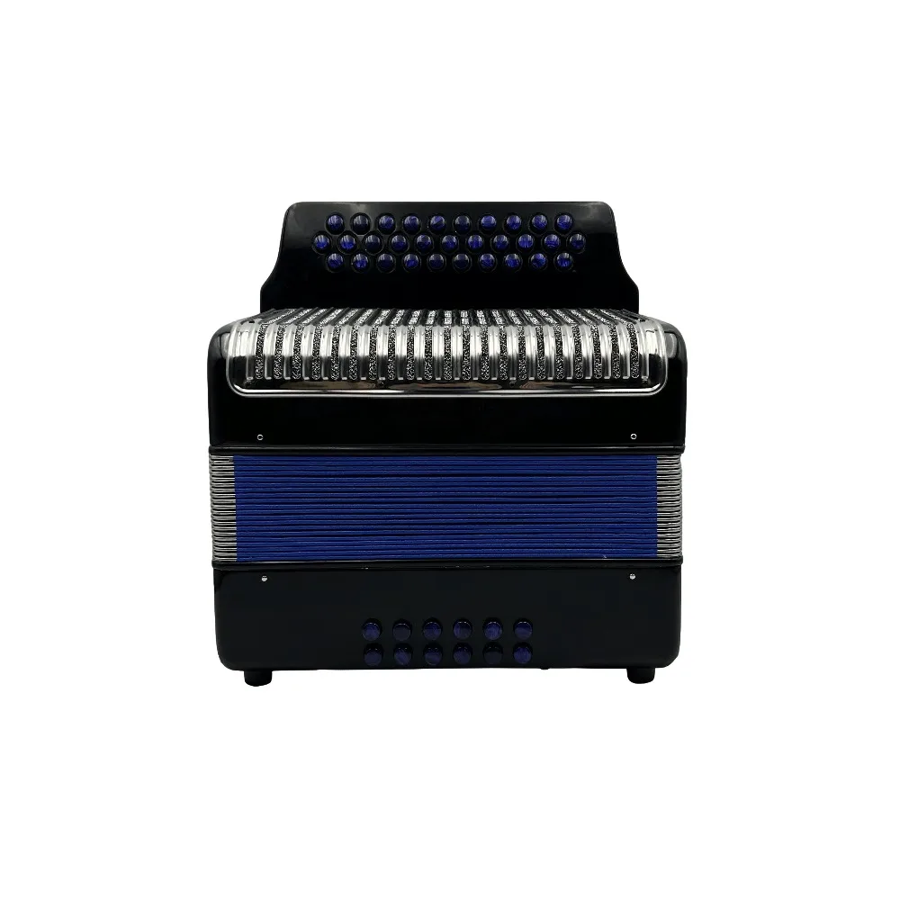 

Professional 12-Bass Diatonic Accordion 31-Button JB3112C Model Wood Celluloid Body Black Chromatic
