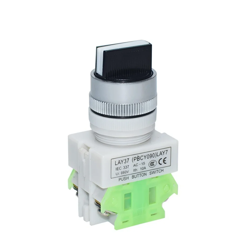 For Control Panels 660V 10A Switch LA37 Rotary Switch For Harsh Environments White Industrial Switch Rugged Design