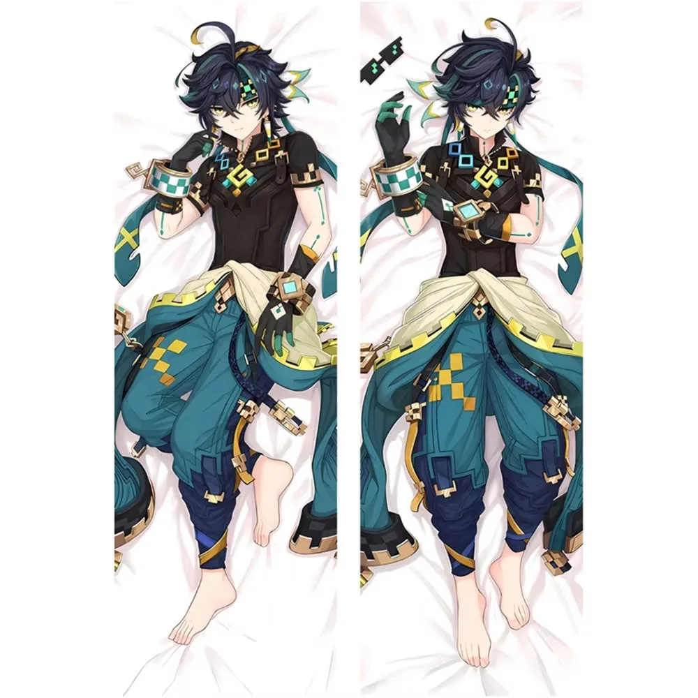 Anime Kinich Dakimakura Cover Pillowcase Game Genshin Impact Pillowcase Hugging Body Cosplay Props Otaku Bedding Cushion Covers