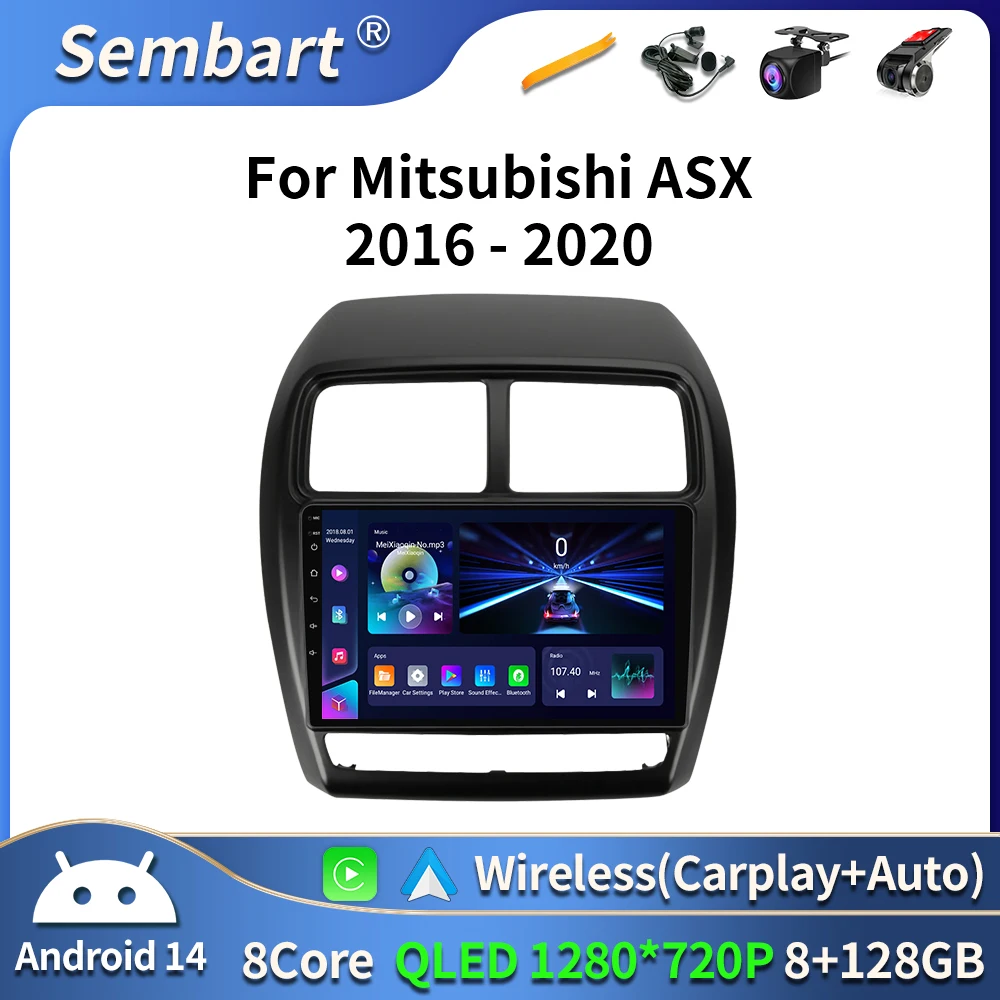 

Android 16 Carplay Auto для Mitsubishi ASX 1 2016 2017 2018 2019 2020 2021 2022 Автомобильный радиоприемник Мультимедийный видеоплеер DSP GPS Стерео