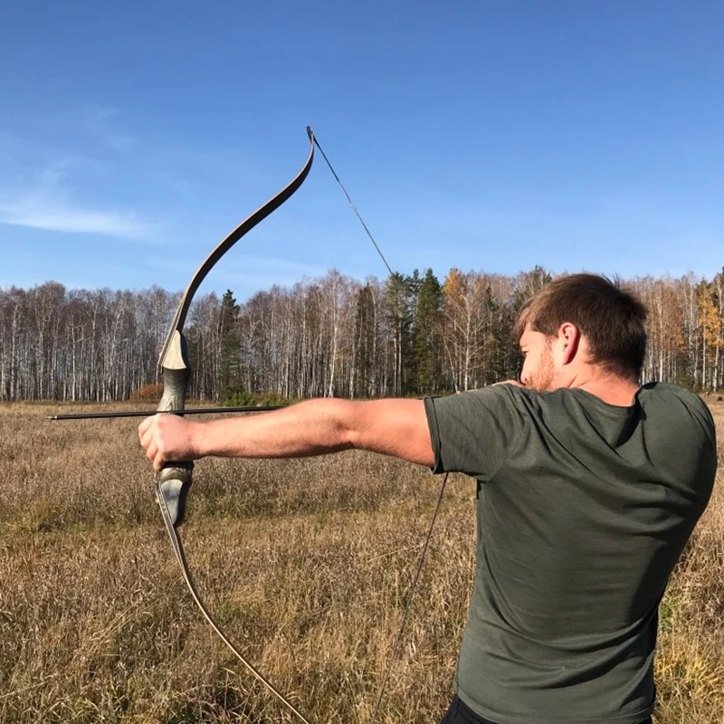 Bogenschießen Jagd Bogen Recurve Bogen für Links/rechtshänder Holz Nehmen-unten Bogen Erwachsenen Im Freien Schießen Ziel praxis Bogen