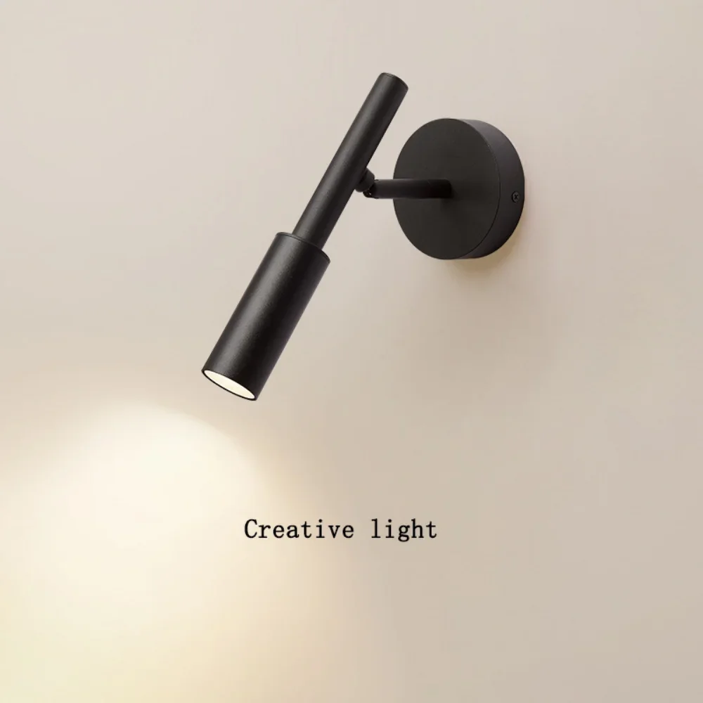 LED Wall Lamp Reading Light For Bedroom Hotel Night Book  Adjustable Rotaion   Led Minimalist Spotlight