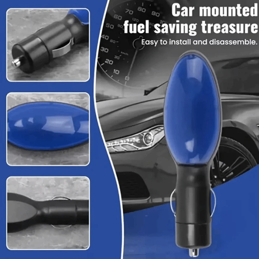 12 V Plug And Play Plug-and-Play Fuel Saver Universal Fit Blue Gas Saver Device Portable Energy Economy Device Car Maintenance