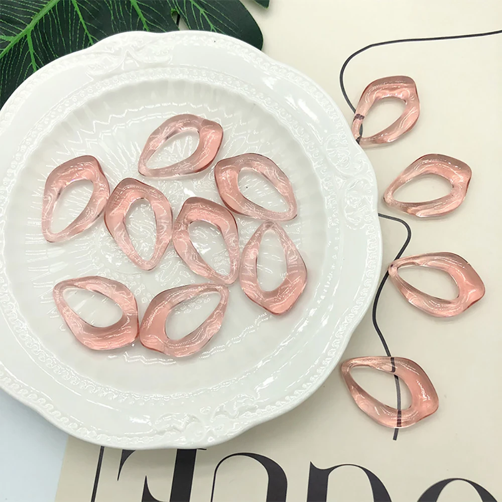 100pcs Hollow Out Irregular Resin Pendant Charms  Open Water Drop  Components DIY Jewelry Making Findings For Earring Necklace
