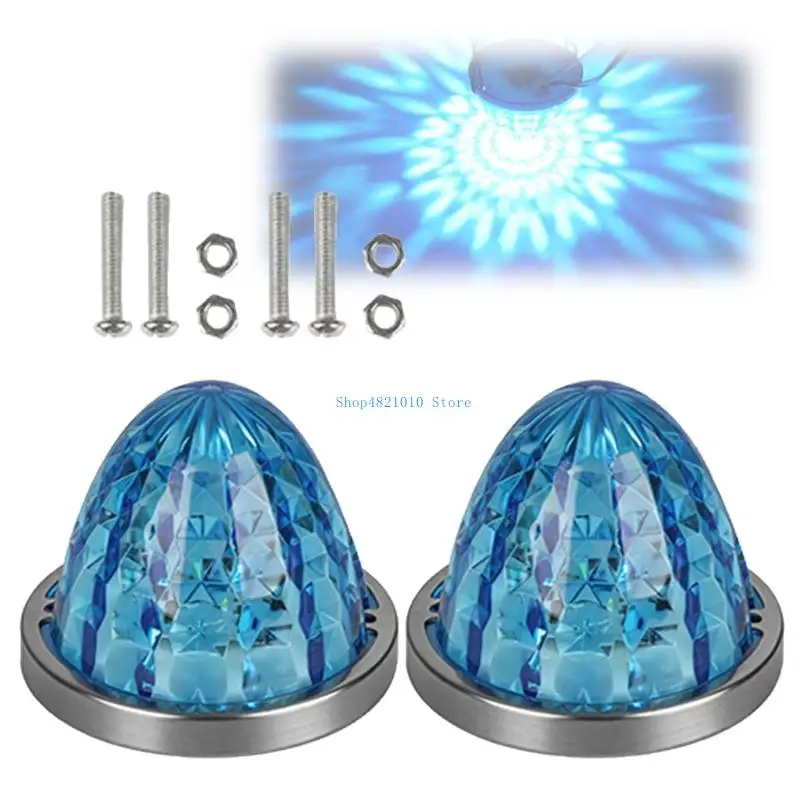 T3LF Mounting-Ready Trailer Marker Lamp Set, 2 Piece 10-30V LED Side Warning Light with ABS Housing for Exterior Visibility