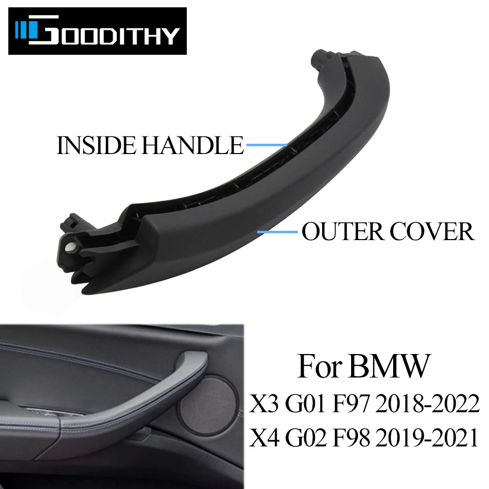 Upgraded Car Interior Left Right Door Inside Pull Handle Outer Cover Trim For BMW X3 X4 G01 G02 G08 F97 F98 2018 2019 2020 2021