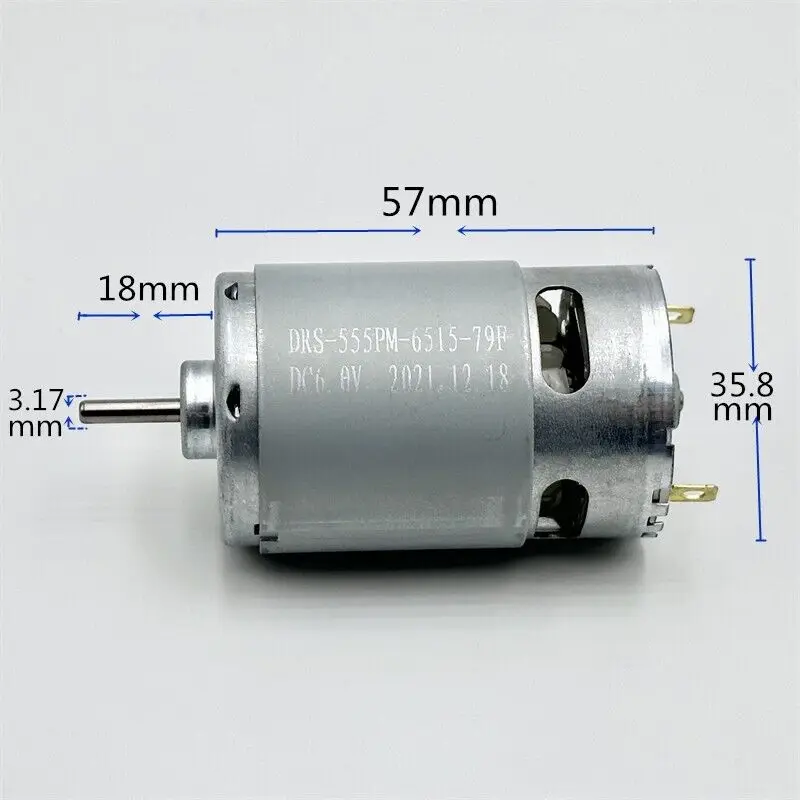 RS-555-6515 DC 6V 9.6V 10V 11V 12V High Speed Power Large Torque Mini 36mm Electric Motor Engine 8500RPM-17200RPM