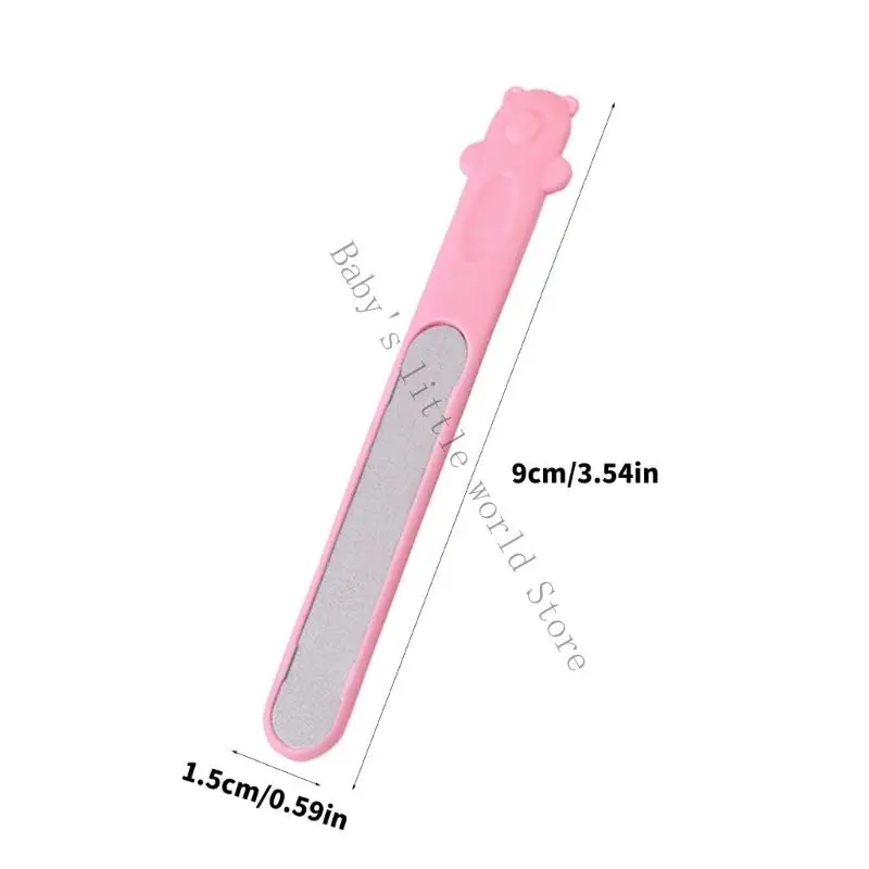 Gentle Baby Nails File con design cartone animato bordi arrotondati sicuri per unghie per neonati B2eb