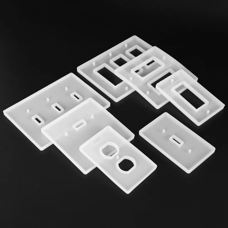 7 Styles USB Socket Panel Light Switch Cover Silicone Mould DIY Crafts Casting Tool Crystal Epoxy Resin Mold