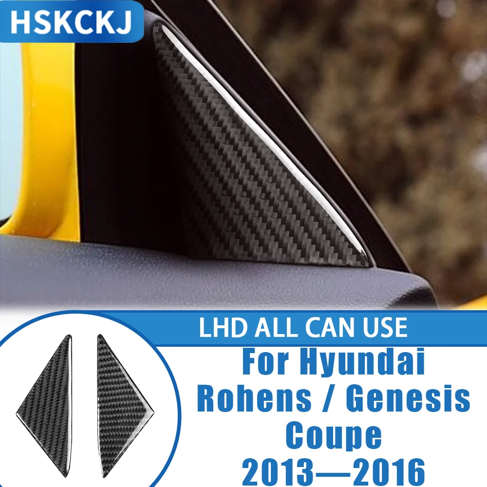 

Car Accessories Carbon Fiber Inner A-pillar Post Panel Interior Cover Trim Sticker For Hyundai Genesis / Rohens Coupe 2013—2016