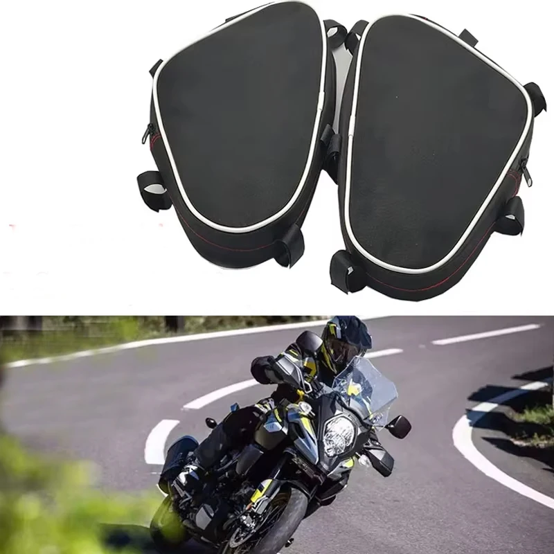 Motorcycle Crash Bar Waterproof Tool Bag For Suzuki V-Strom DL650 DL1000 for Givi Kappa Frame Crash Bars Repair Tool Storage Bag