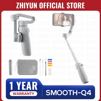 ZHIYUN ufficiale Smooth Q4 Smartphone Gimbal 3-Axis palmare stabilizzatore telefono Gimbals per iPhone 15 pro max/HUAWEI/Samsung/Xiaomi