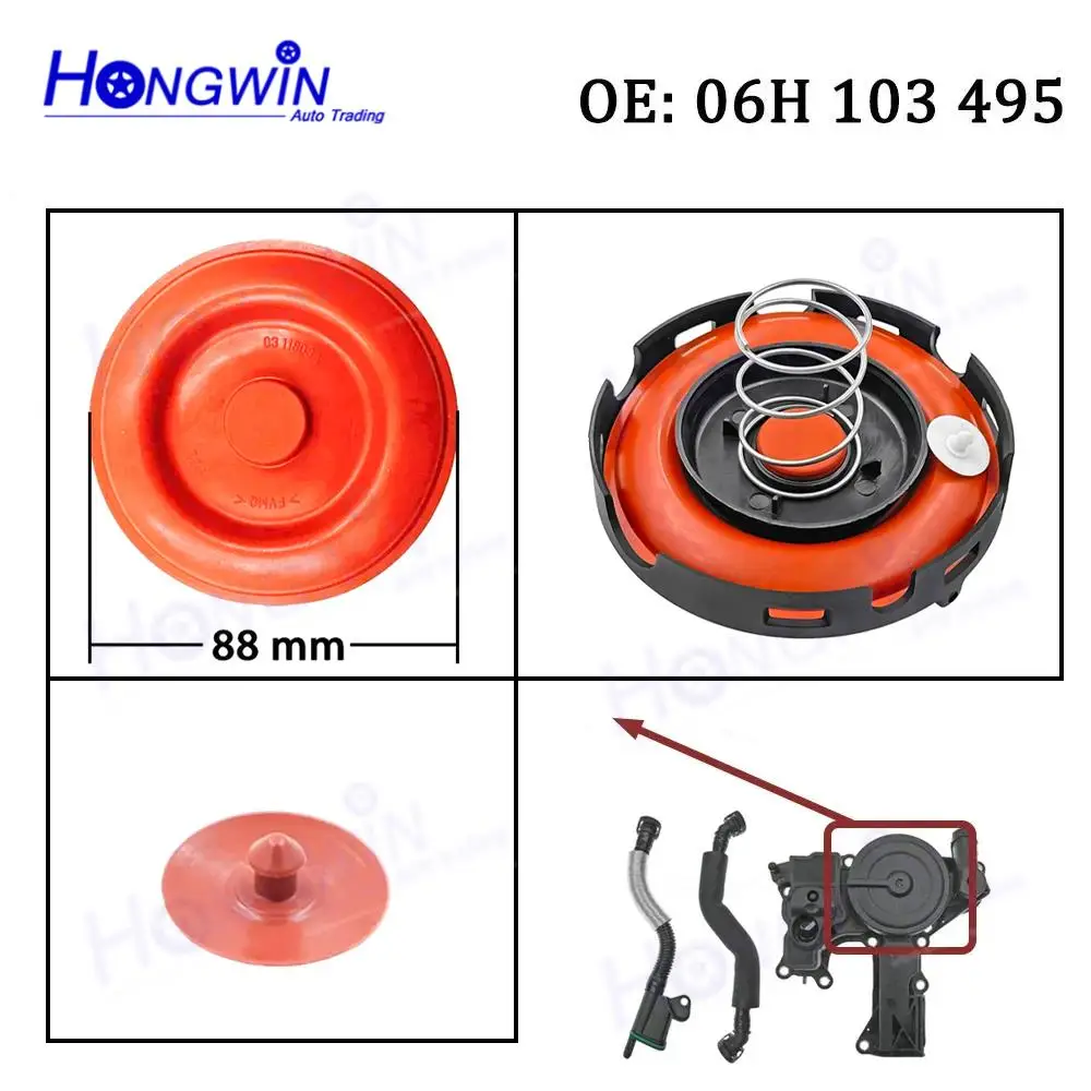 Ölabscheider PCV-Ventildeckelmembran für Audi A3 A4 A5 A6 Q5 TT VW CC Passat 1.8L 2.0 TSI 06H103495 06H103495A – Detail 4