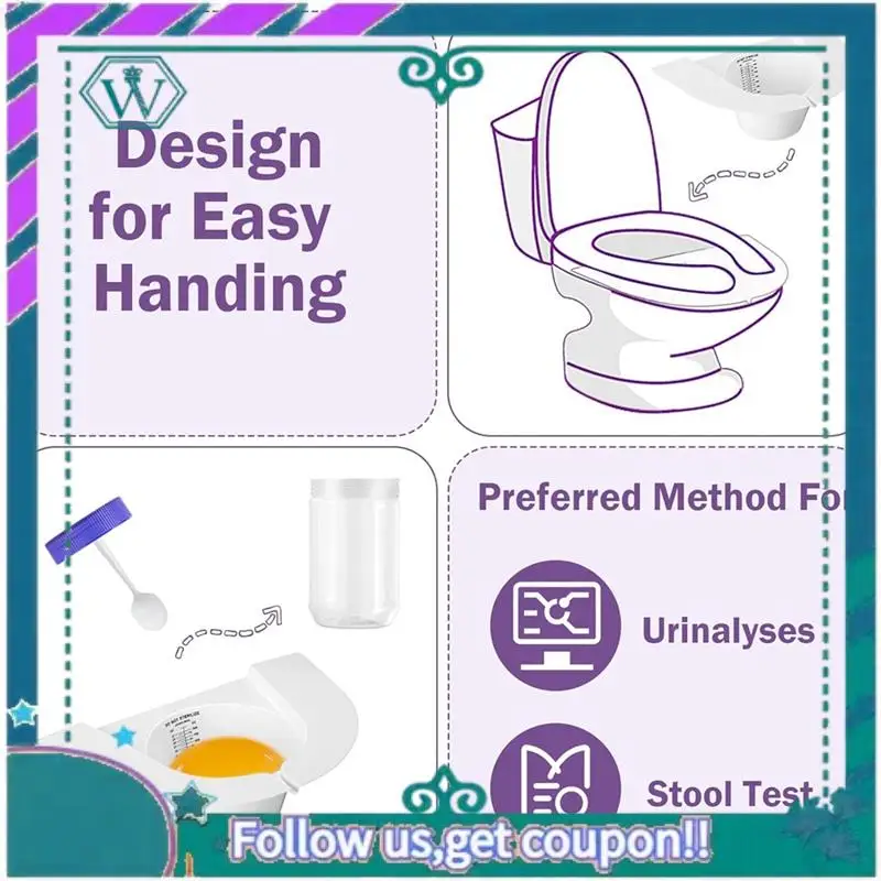 

A75Q-Urine Hats For Toilets Stool Sample Collection Kit Urine Collection Hat Urine Collector Specimen Cup