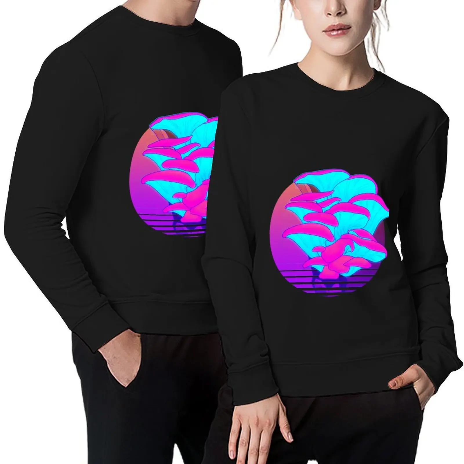 

Neon Mushrooms Pullover clothes for men men clothes autumn men's autumn clothes anime sweatshirt