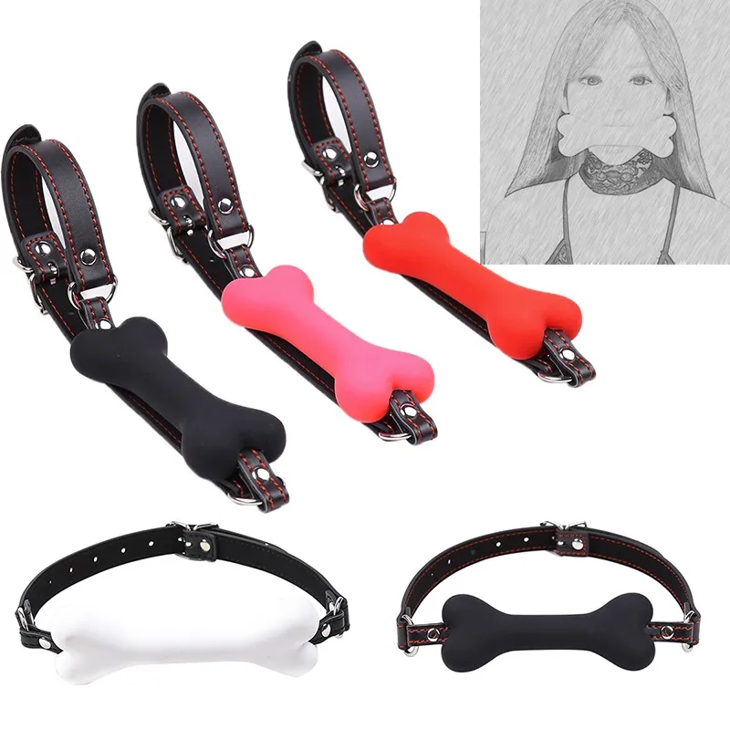 

Sexy Soft Safety Silicone Open Mouth Dog Bone Bite Gag Ball Oral Fetish BDSM Bondage Slave Ball Gags Roleplay Exotic Accessories